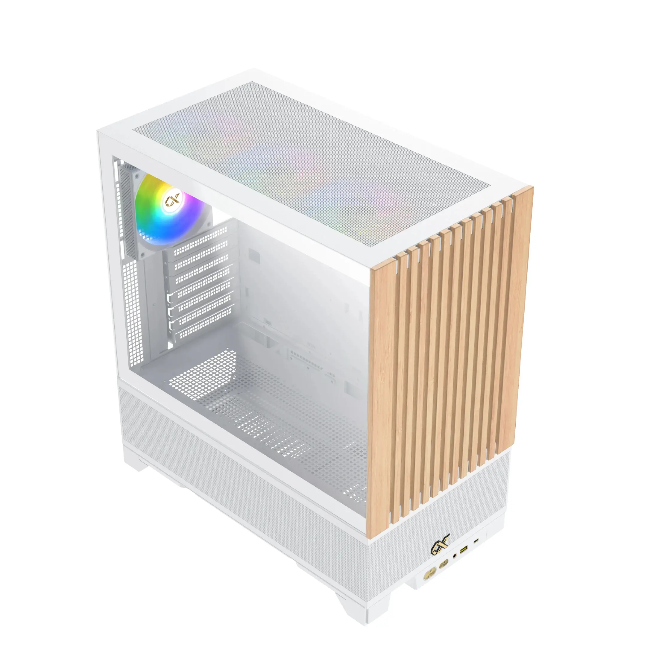 Xigmatek кутия Case EATX - Endorphin WD Arctic, Addressable RGB, Wood - image 4