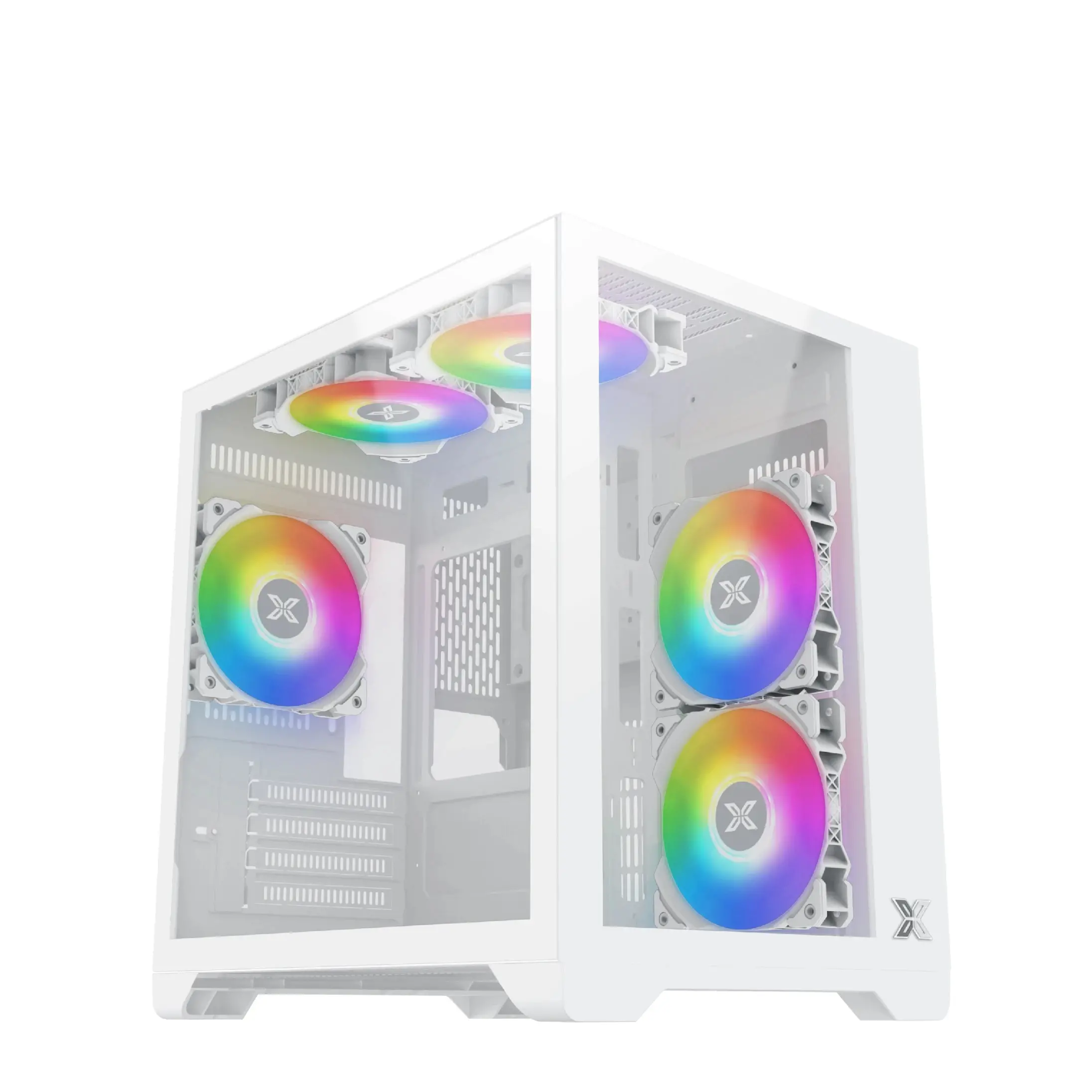 Xigmatek carcasă Case mATX - Aqua M Lite Arctic - 5 ventilatoare ARGB