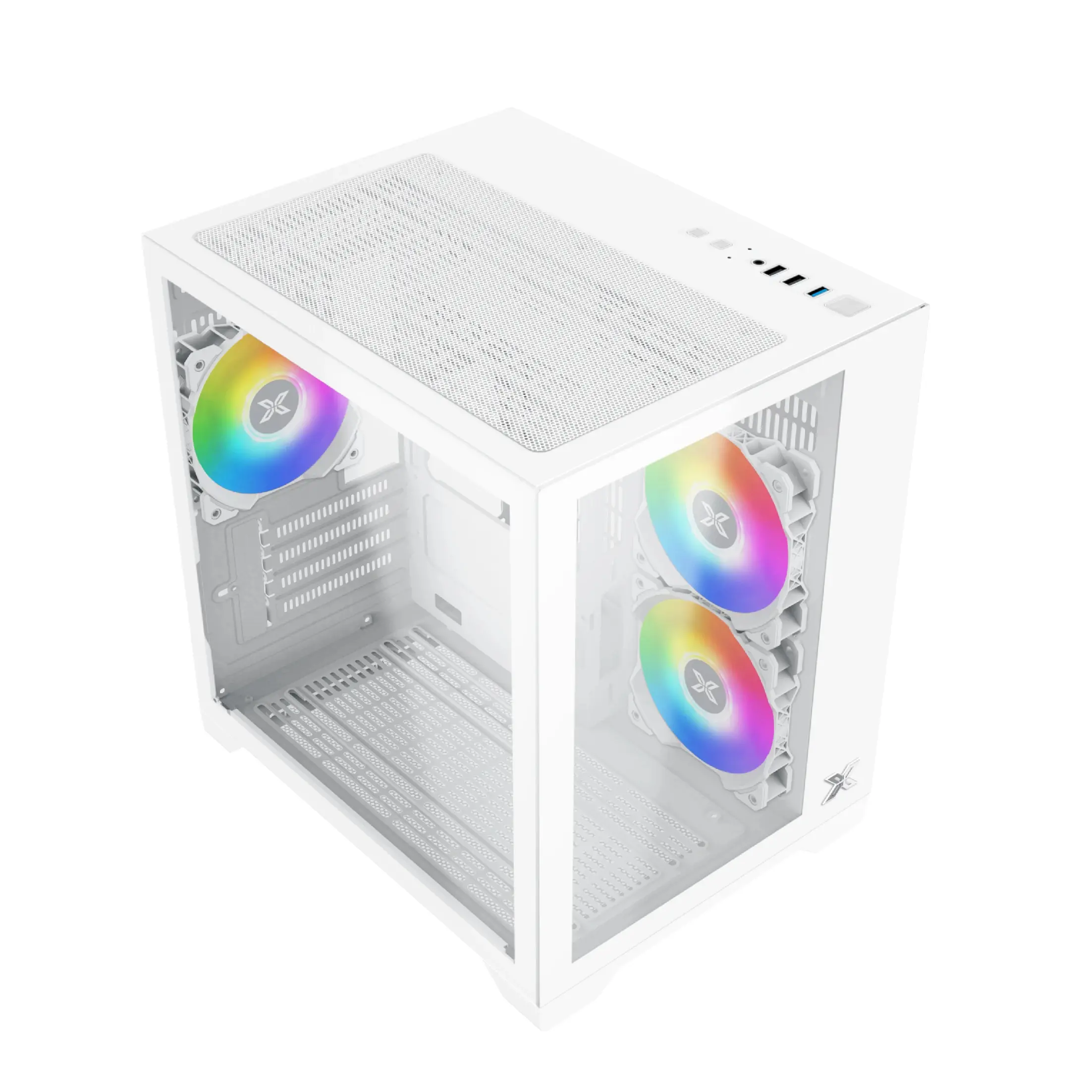 Xigmatek кутия Case mATX - Aqua M Lite Arctic - 5 ARGB Fans - image 16