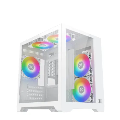 Xigmatek кутия Case mATX - Aqua M Lite Arctic - 5 ARGB Fans - 2