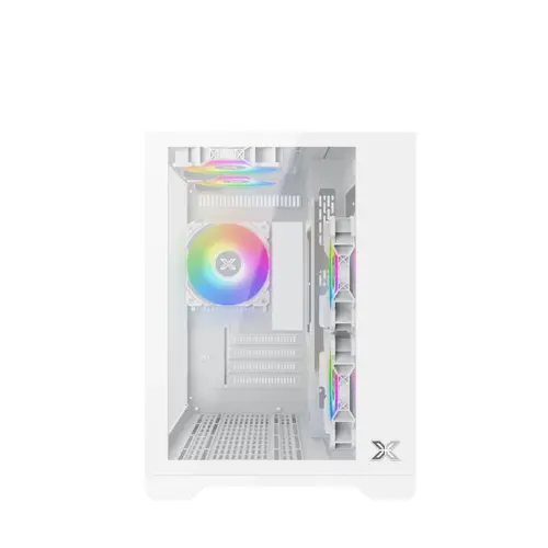 Xigmatek кутия Case mATX - Aqua M Lite Arctic - 5 ARGB Fans - 6