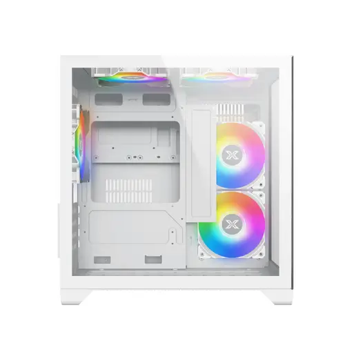 Xigmatek кутия Case mATX - Aqua M Lite Arctic - 5 ARGB Fans - 8