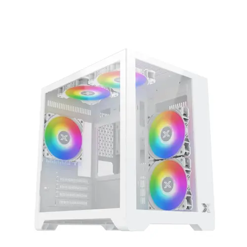 Xigmatek κουτί Case mATX - Aqua M Lite Arctic - 5 ARGB ανεμιστήρες - 1