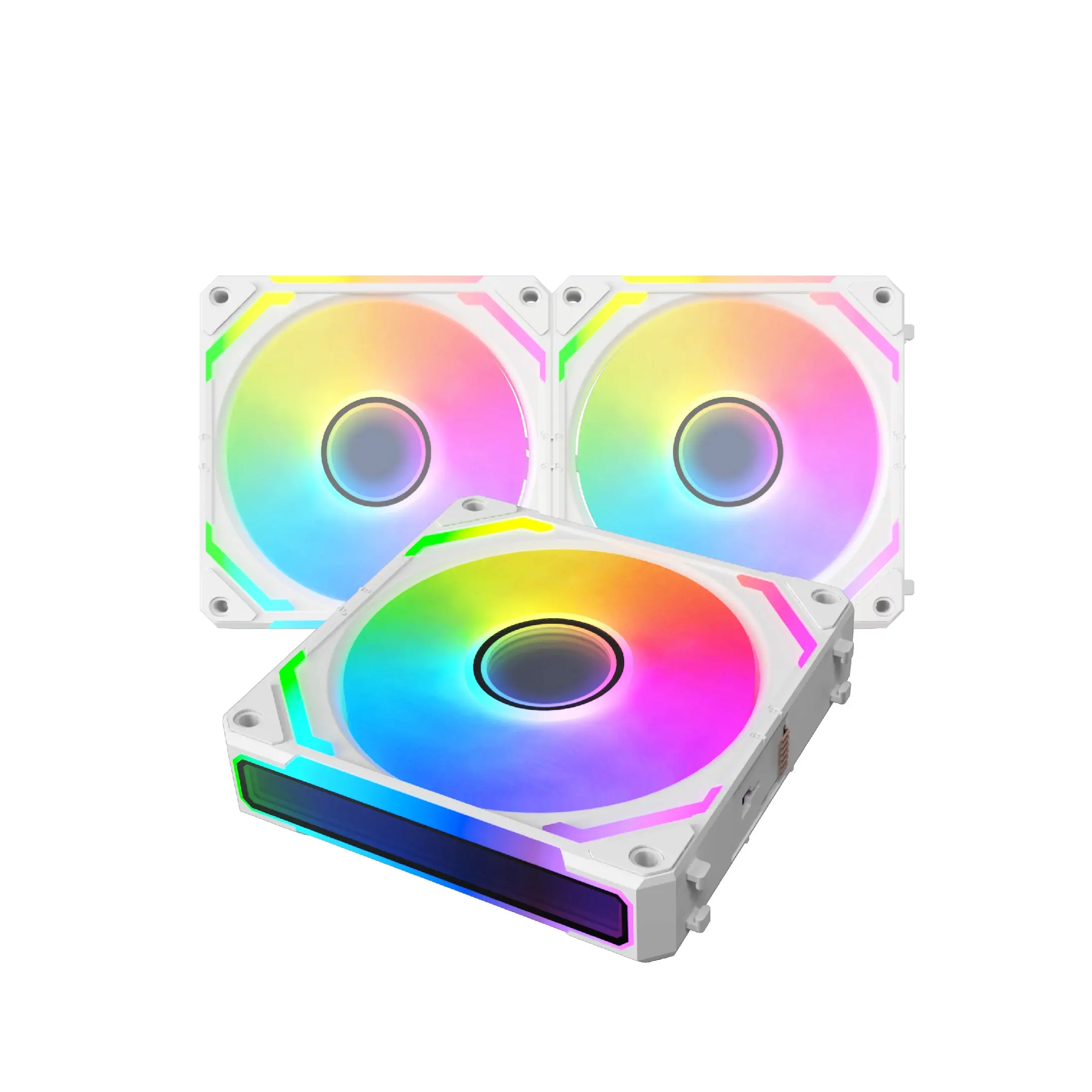 Xigmatek Комплект вентилатори Fan Pack 3-in-1 3x120mm - Starlink Ultra Arctic - Infinity Mirror, A-RGB - image 1