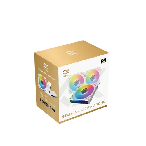 Xigmatek Комплект вентилатори Fan Pack 3-in-1 3x120mm - Starlink Ultra Arctic - Infinity Mirror, A-RGB - image 10