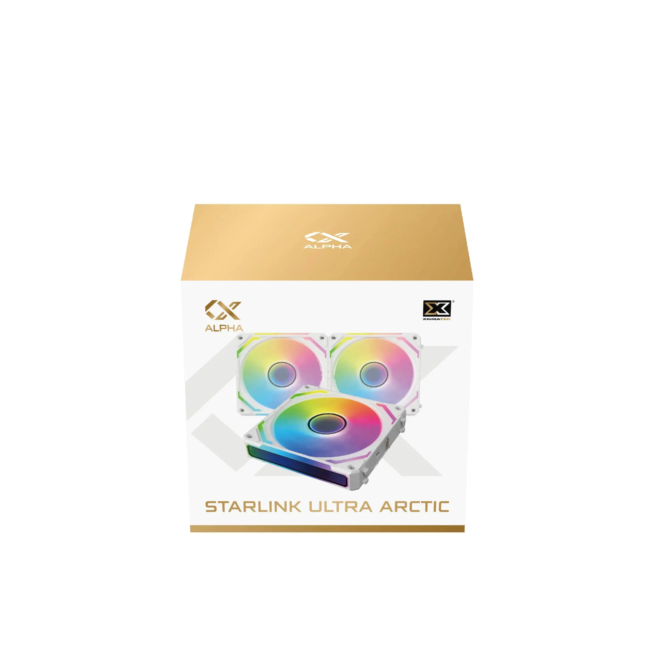 Xigmatek Комплект вентилатори Fan Pack 3-in-1 3x120mm - Starlink Ultra Arctic - Infinity Mirror, A-RGB - image 12