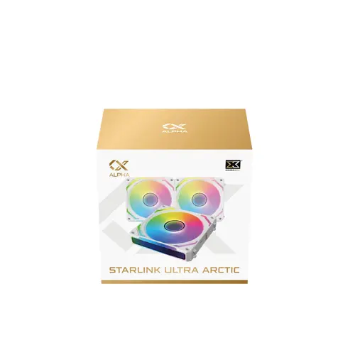 Xigmatek Комплект вентилатори Fan Pack 3-in-1 3x120mm - Starlink Ultra Arctic - Infinity Mirror, A-RGB - image 12