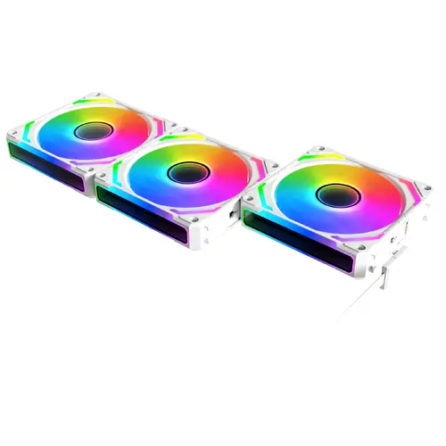 Xigmatek Комплект вентилатори Fan Pack 3-in-1 3x120mm - Starlink Ultra Arctic - Infinity Mirror, A-RGB - image 2