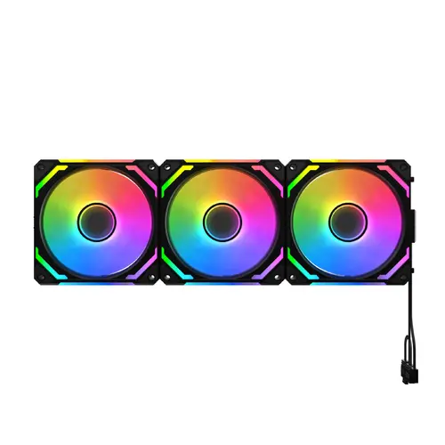Xigmatek Комплект вентилатори Fan Pack 3-in-1 3x120mm - Starlink Ultra - Infinity Mirror, A-RGB - image 2