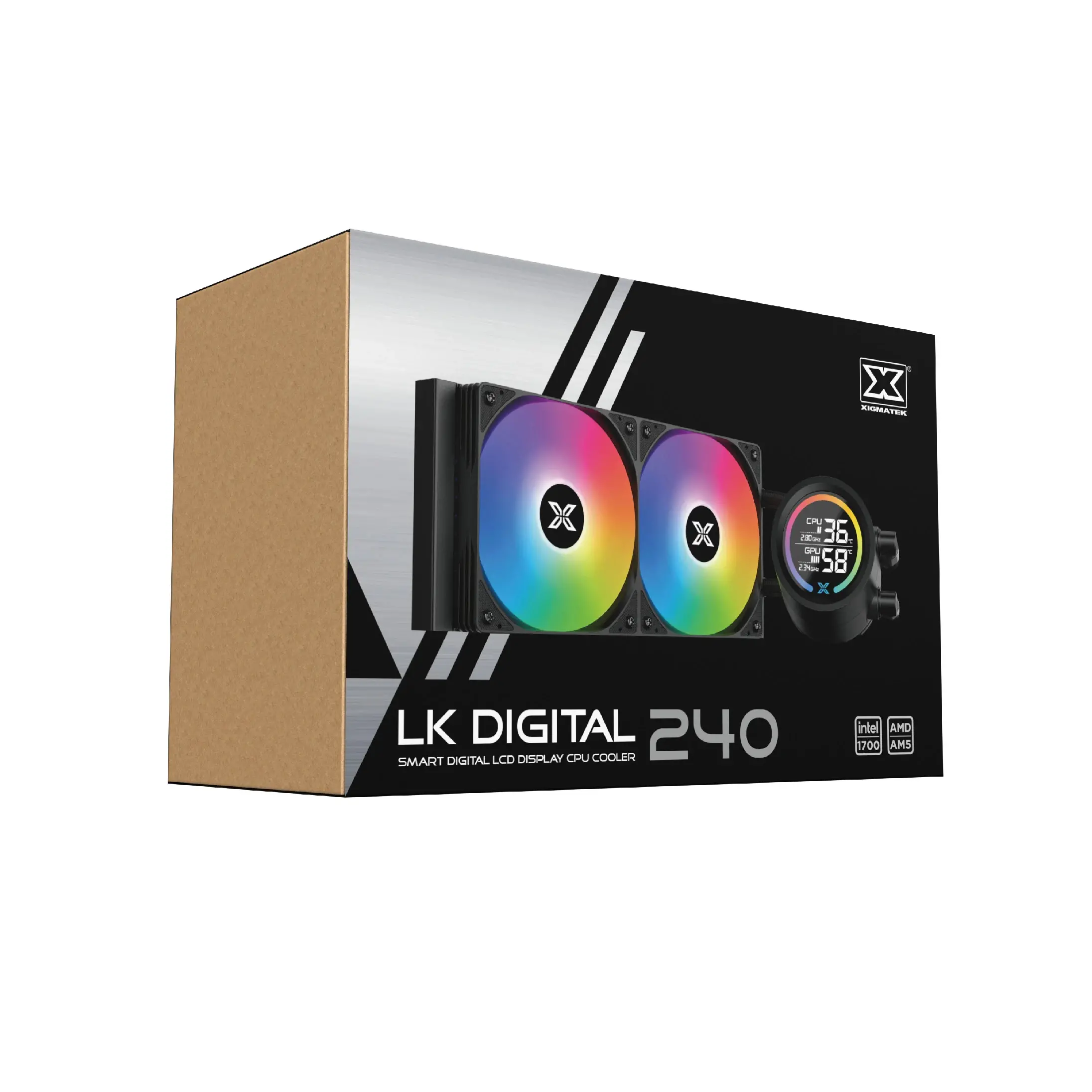 Xigmatek водно охлаждане Water Cooling LK 240 Digital - LED Display, A-RGB - image 11