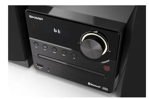Аудио система, Sharp Audio Systems XL-B512(BK), HI-FI MICRO SYSTEM, 45W total max power output, FM PLL tuner, Bluetooth v5.0, CD player, USB, 3.5mm Aux-in / line-in, wooden speaker, Black - image 3