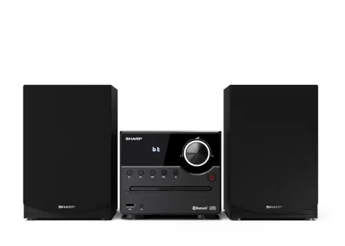 Аудио система, Sharp Audio Systems XL-B512(BK), HI-FI MICRO SYSTEM, 45W total max power output, FM PLL tuner, Bluetooth v5.0, CD player, USB, 3.5mm Aux-in / line-in, wooden speaker, Black - image 7