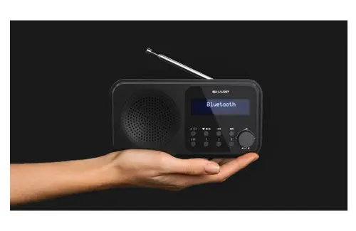 Радио, Sharp Radios DR-P420(BK), PORTABLE DIGITAL RADIO, Bluetooth 5.0, 20 DAB+/DAB/FM, Auto time/date, LCD Display, Dual alarm,Micro USB x1 (power supply),3.5mm Headphone jack / line-out, Black - image 9
