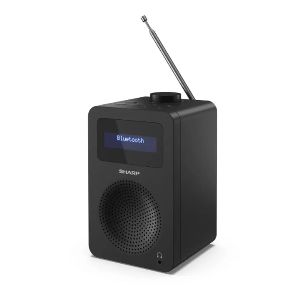 Радио, Sharp Radios DR-430(BK), DIGITAL RADIO, Bluetooth 5.0, 5W, 20 DAB+/DAB/FM, Auto time/date, LCD Display, Dual alarm, 3.5mm Headphone jack / line-out, Black