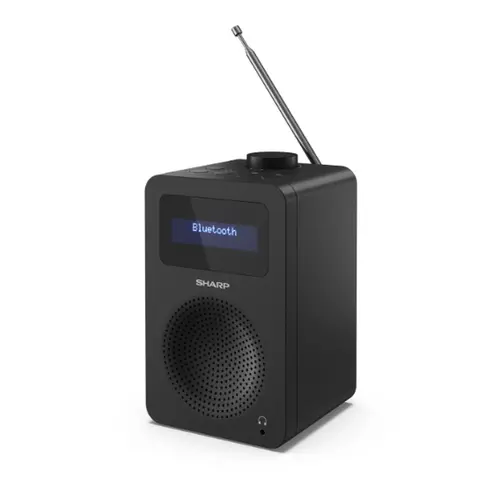 Радио, Sharp Radios DR-430(BK), DIGITAL RADIO, Bluetooth 5.0, 5W, 20 DAB+/DAB/FM, Auto time/date, LCD Display, Dual alarm, 3.5mm Headphone jack / line-out, Black