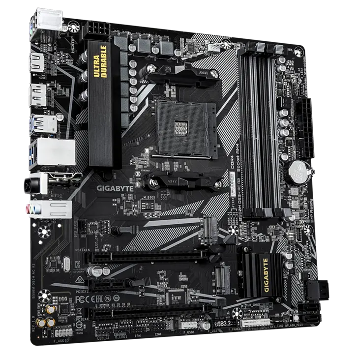 Дънна платка, GIGABYTE GB B550M DS3H AC R2 / AM4 - image 1