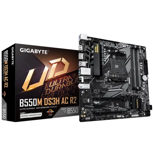 Дънна платка, GIGABYTE GB B550M DS3H AC R2 / AM4 - image 3