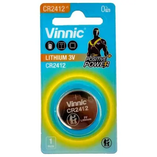 Μπαταρία κουμπί λιθίου 3V CR2412 VINNIC - 1
