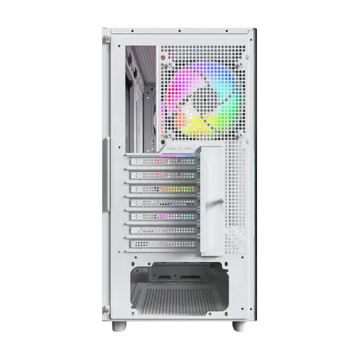 Montech кутия Case ATX - XR Wood (W) - 4 x 120 mm ARGB Fans, Wood, USB-C, White - image 4