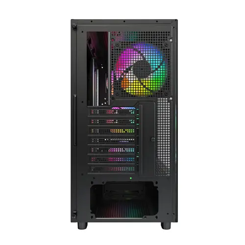 Montech кутия Case ATX - XR Wood (B) - 4 x 120 mm ARGB Fans, Wood, USB-C, Black - image 5