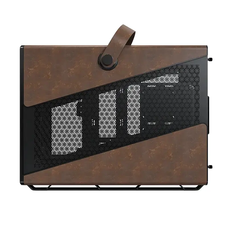 Montech кутия Case mATX - Heritage PRO (B) - USB-C, Leather, 4 x 120 mm Fans - image 2