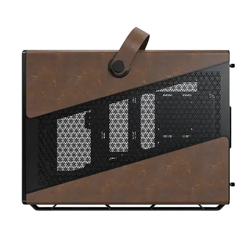 Montech кутия Case mATX - Heritage PRO (B) - USB-C, Leather, 4 x 120 mm Fans - image 2