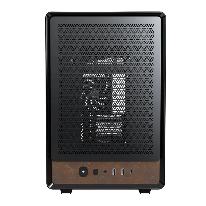 Montech carcasă Case mATX - Heritage PRO (B) - USB-C, piele, 4 ventilatoare de 120 mm - image 6