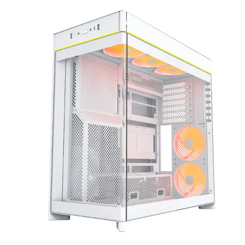 Montech кутия Case ATX - HS02 PRO (W) - 5 x 120 mm ARGB Fans, USB-C, Black - image 2