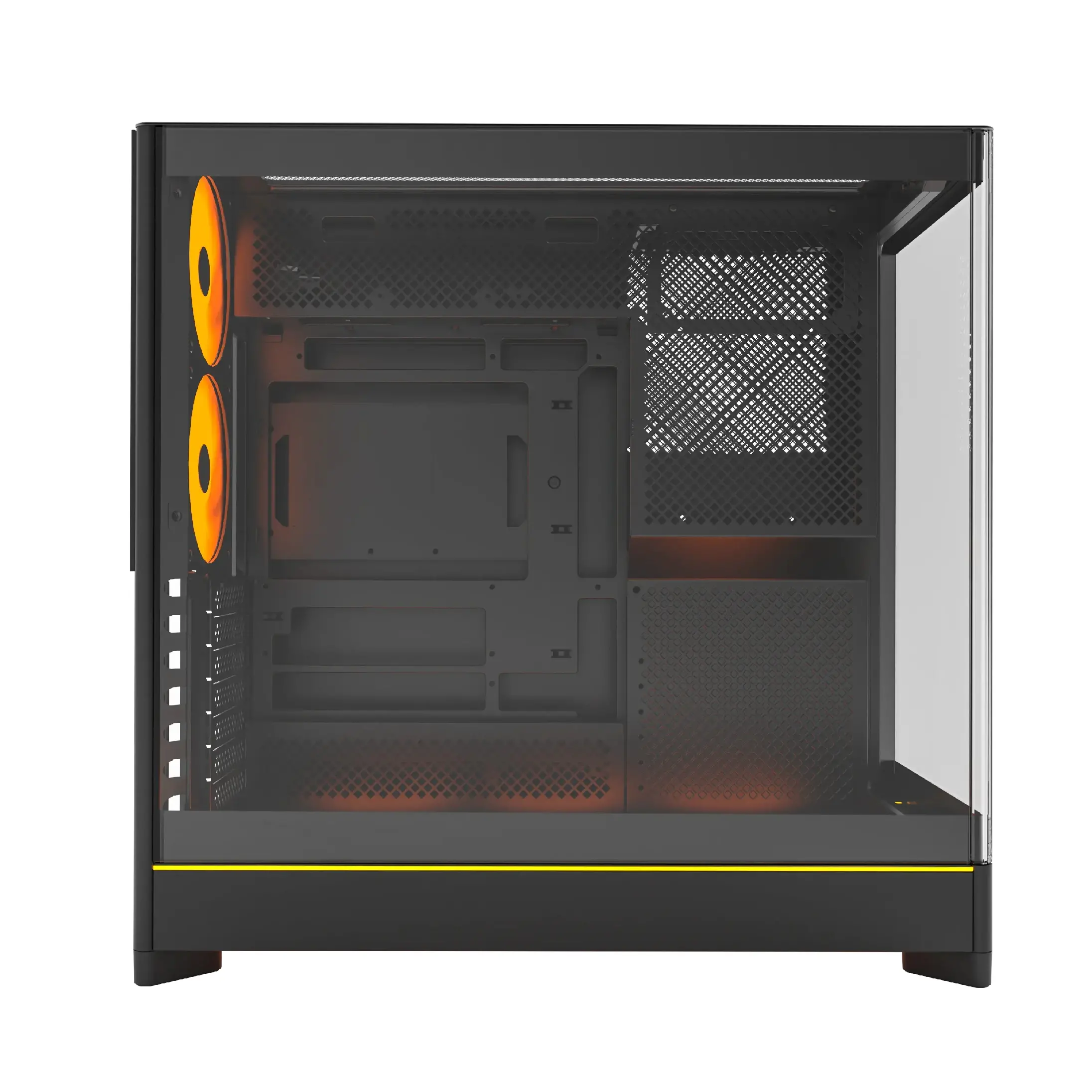 Montech кутия Case ATX - HS02 PRO (B) - 5 x 120 mm ARGB Fans, USB-C, Black - image 3