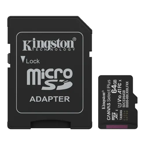 Памет, KINGSTON 64GB SDMIC KING CANVAS SEL+ A1 - image 1