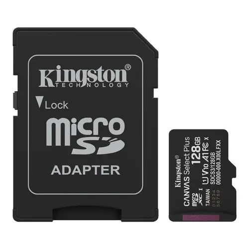 Памет, KINGSTON 128GB SDMIC KING CANVAS SEL+A1 - image 1