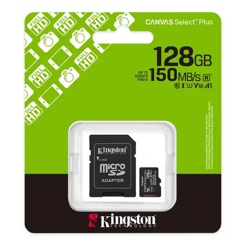 Памет, KINGSTON 128GB SDMIC KING CANVAS SEL+A1