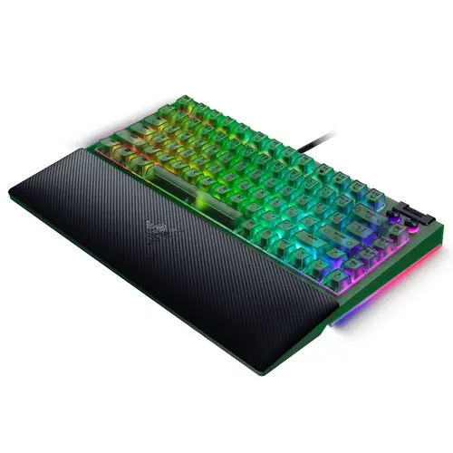 Razer BlackWidow V4 75% Phantom Green Edition, US Layout, Razer Chroma RGB, Hot-swappable Design, Detachable Type C Cable, PCB & Case sound dampening foam, Up to 8,000 Hz polling rate, Doubleshot ABS Keycaps, Magnetic Plush Leatherette - image 3