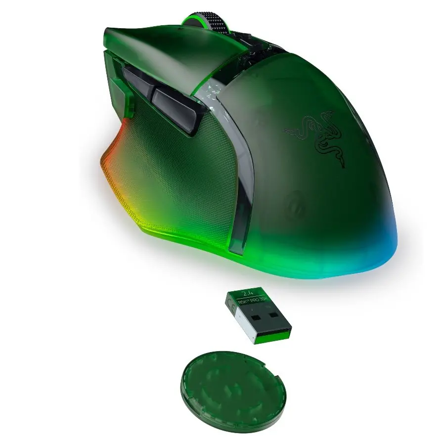 Razer Basilisk V3 Pro 35K Phantom Green Edition, Gaming mouse, Ergonomic Wireless Gaming Mouse, Charging Cable USB Type C, 30000DPI, Optical Mouse Switches Gen-3, 63 g, Focus Pro 30K Optical Sensor - image 3
