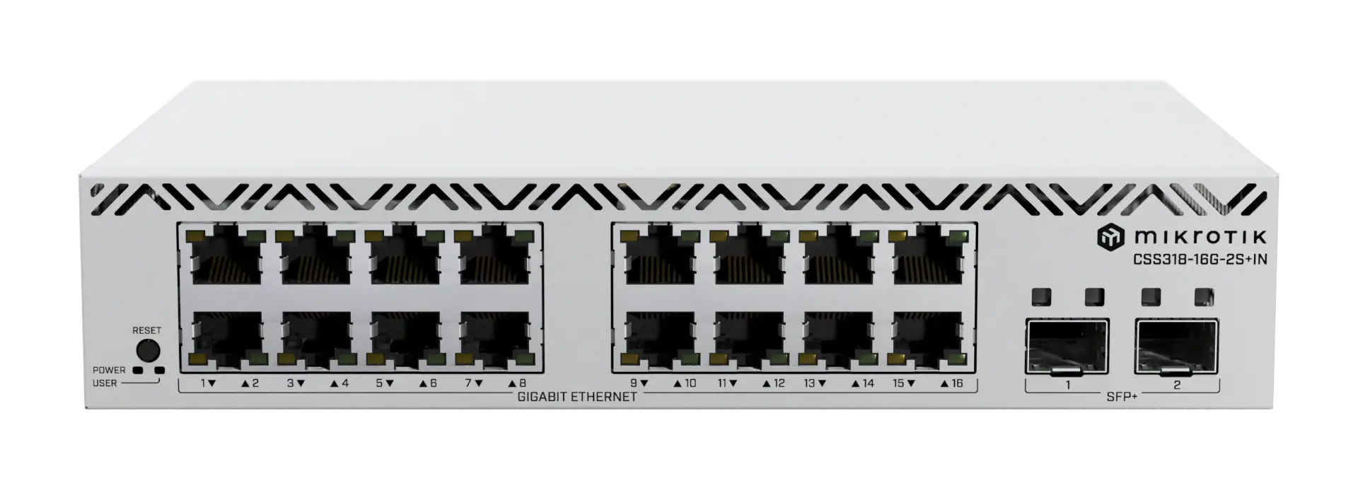 Switch MikroTik CSS318-16G-2S+IN, 16x Gbit, 2xSFP+, διαχειρίσιμο, για rack