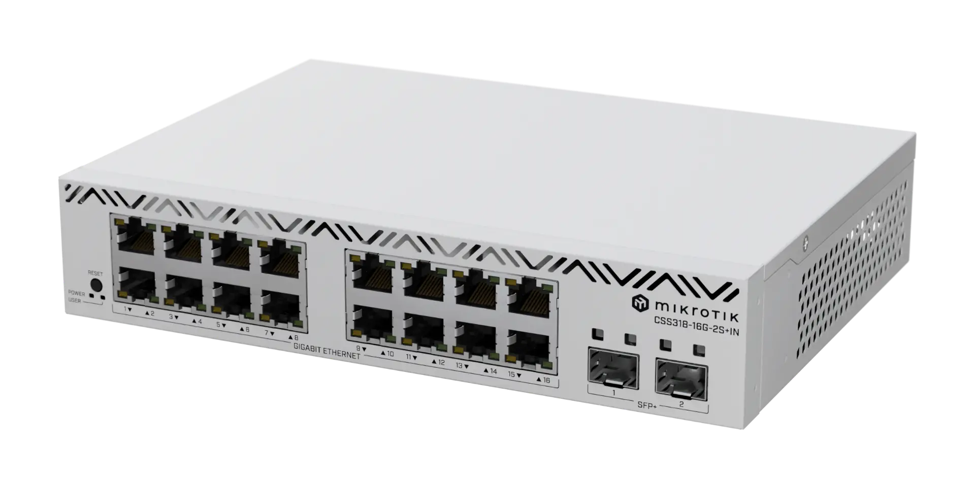 Комутатор MikroTik CSS318-16G-2S+IN, 16x Gbit, 2xSFP+, управляем, за шкаф - image 1