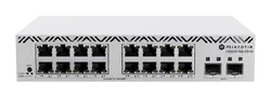 Комутатор MikroTik CSS318-16G-2S+IN, 16x Gbit, 2xSFP+, управляем, за шкаф