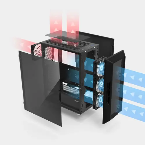 Zalman кутия Case ATX - i3 NEO ARGB Black - Mesh, aRGB, Tempered Glass - image 14