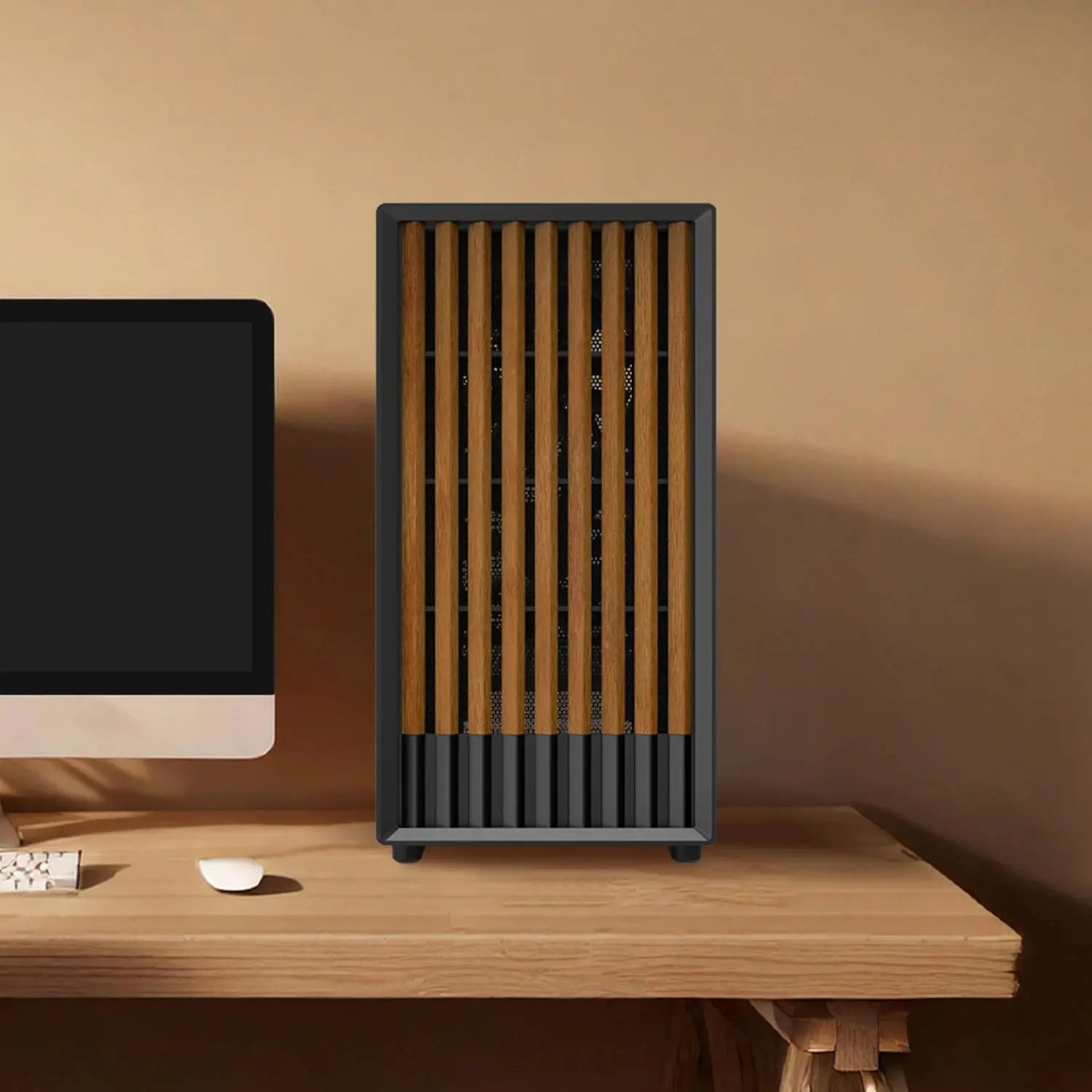 Zalman кутия Case mATX - P10 NAMU BLACK - Wood, USB-C - image 13