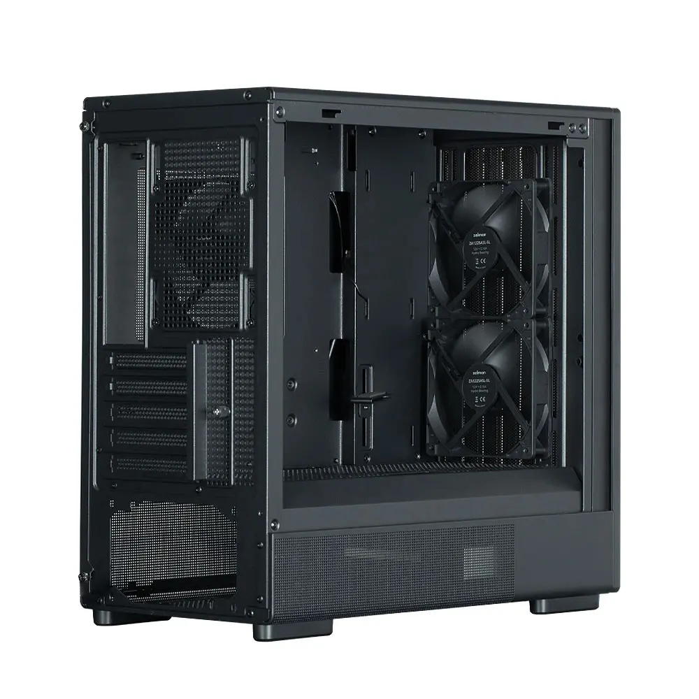 Zalman кутия Case mATX - P10 NAMU BLACK - Wood, USB-C - image 7