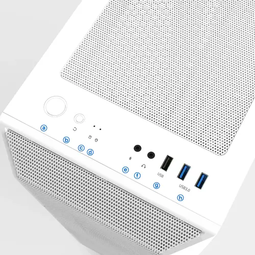 Zalman carcasă Case ATX - i3 NEO ARGB White - Mesh, aRGB, Tempered Glass - 12