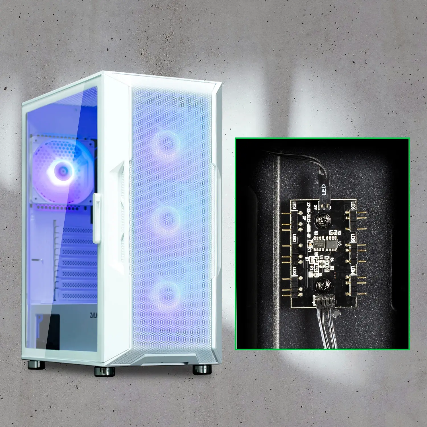 Zalman кутия Case ATX - i3 NEO ARGB White - Mesh, aRGB, Tempered Glass - image 13