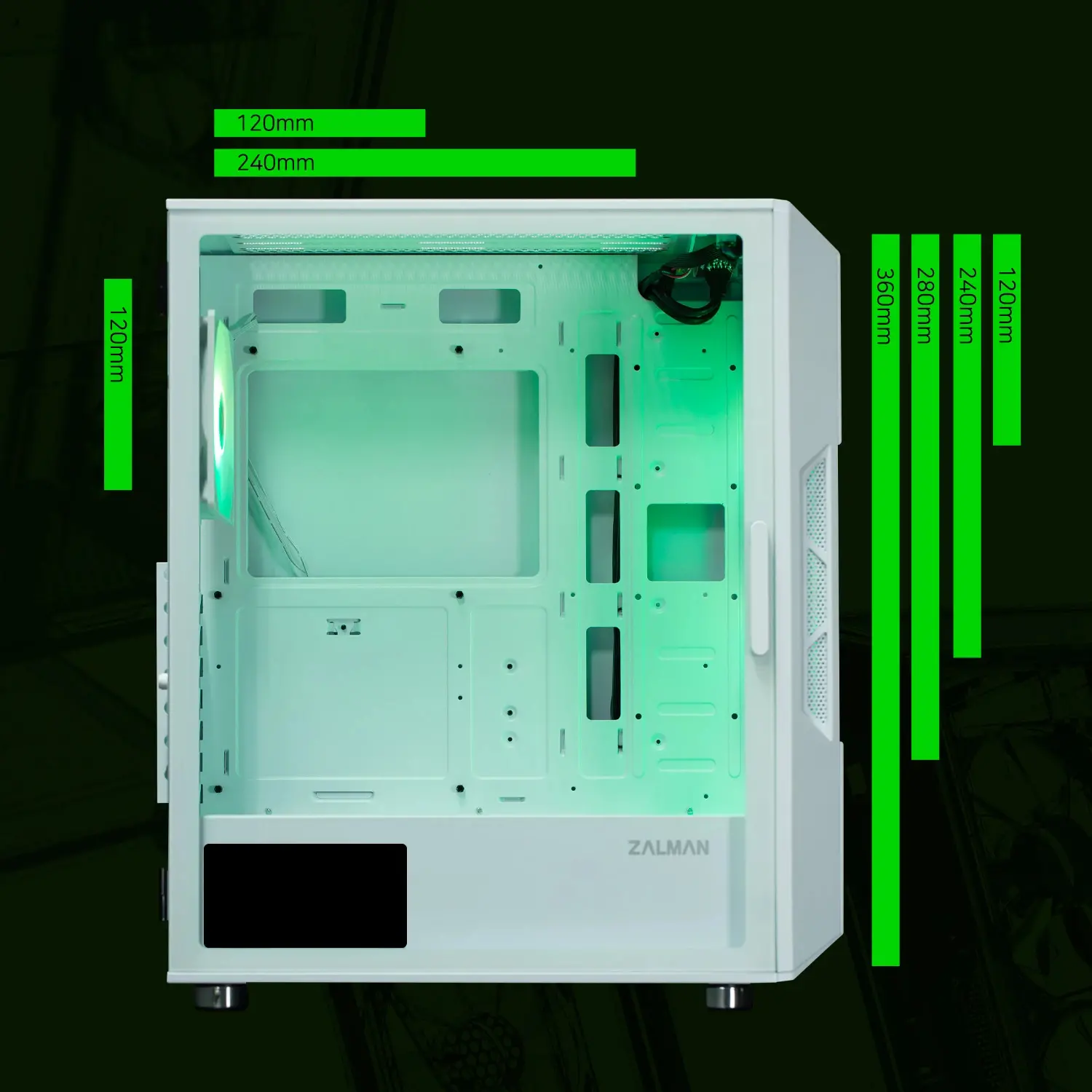 Zalman кутия Case ATX - i3 NEO ARGB White - Mesh, aRGB, Tempered Glass - image 19