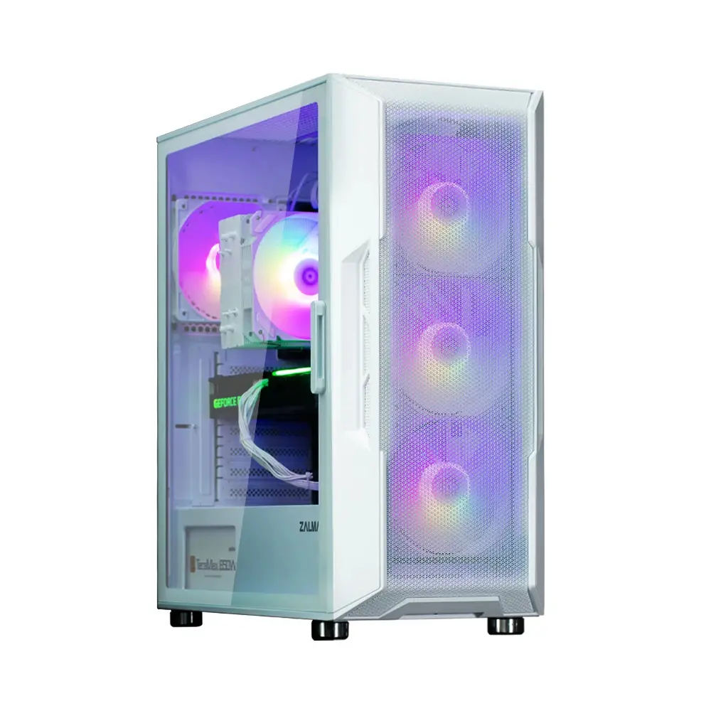 Zalman кутия Case ATX - i3 NEO ARGB White - Mesh, aRGB, Tempered Glass - image 2