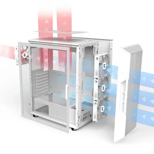 Zalman κουτί Case ATX - i3 NEO ARGB White - Mesh, aRGB, Tempered Glass - 24