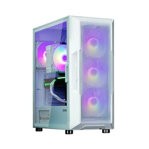 Zalman κουτί Case ATX - i3 NEO ARGB White - Mesh, aRGB, Tempered Glass - 3