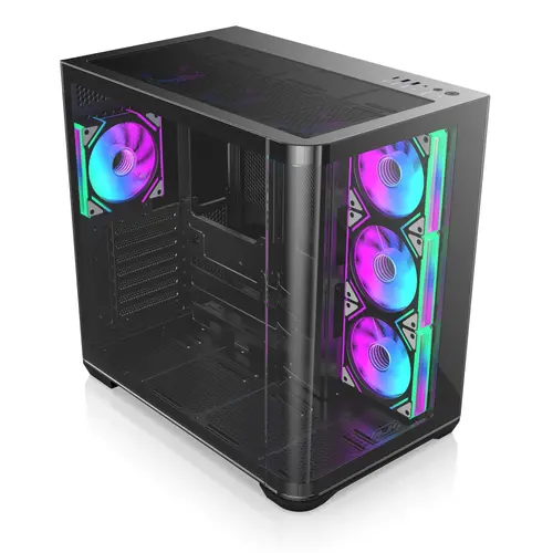 Raijintek кутия Case EATX - ATREUS BT7 Black - 7 x 120 mm Infinity Mirror ARGB Fans included - image 1