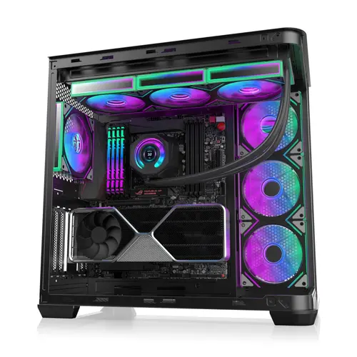 Raijintek кутия Case EATX - ATREUS BT7 Black - 7 x 120 mm Infinity Mirror ARGB Fans included - image 3