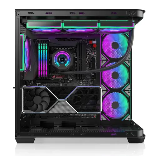Raijintek кутия Case EATX - ATREUS BT7 Black - 7 x 120 mm Infinity Mirror ARGB Fans included - image 4