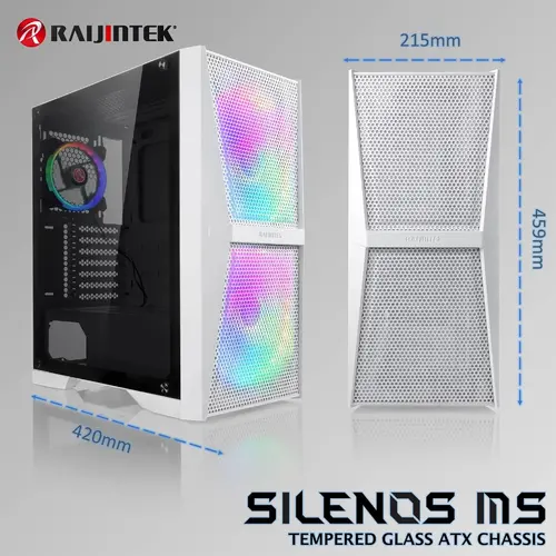 Raijintek кутия Case ATX - SILENOS MS PRO WHITE - 2 x 200 mm ARGB Fans - image 2